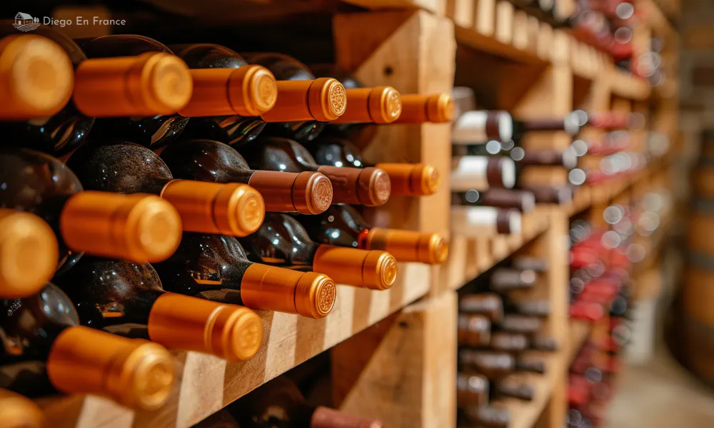 Wine cellar with local wines for a gastronomic tour in Toulouse, ideal for discovering regional specialties and unique pairings.