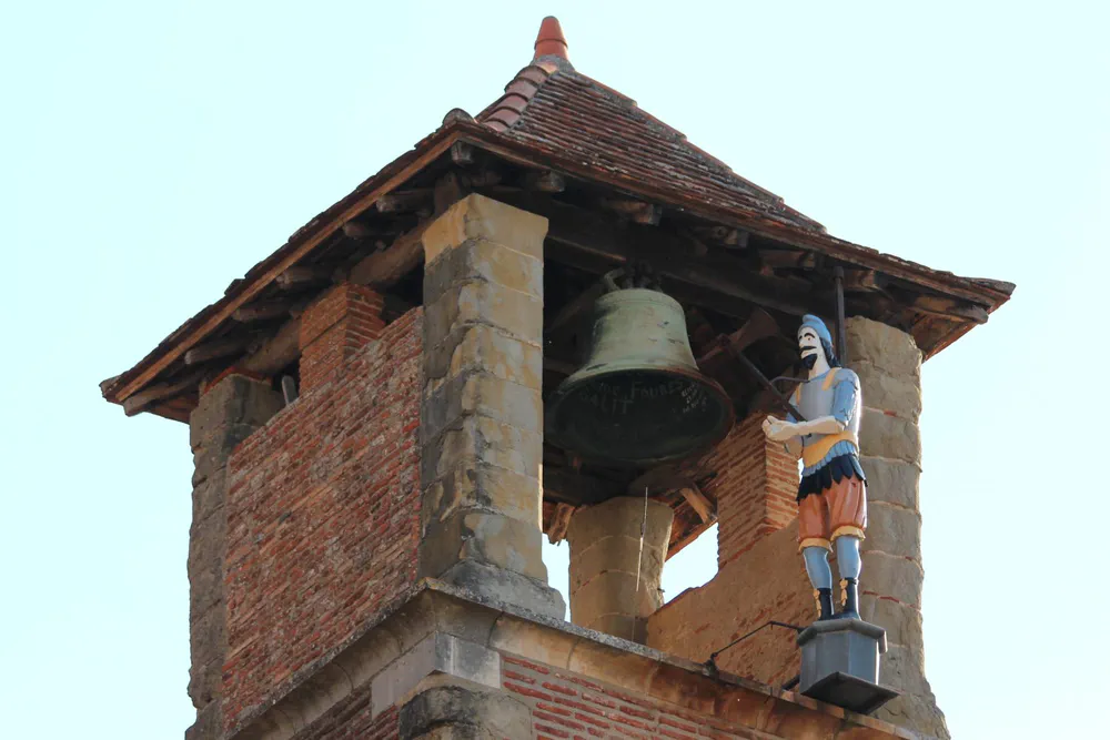 Mechanical figure of the jacquemart, a curious symbol of the local historical heritage of Lavaur.